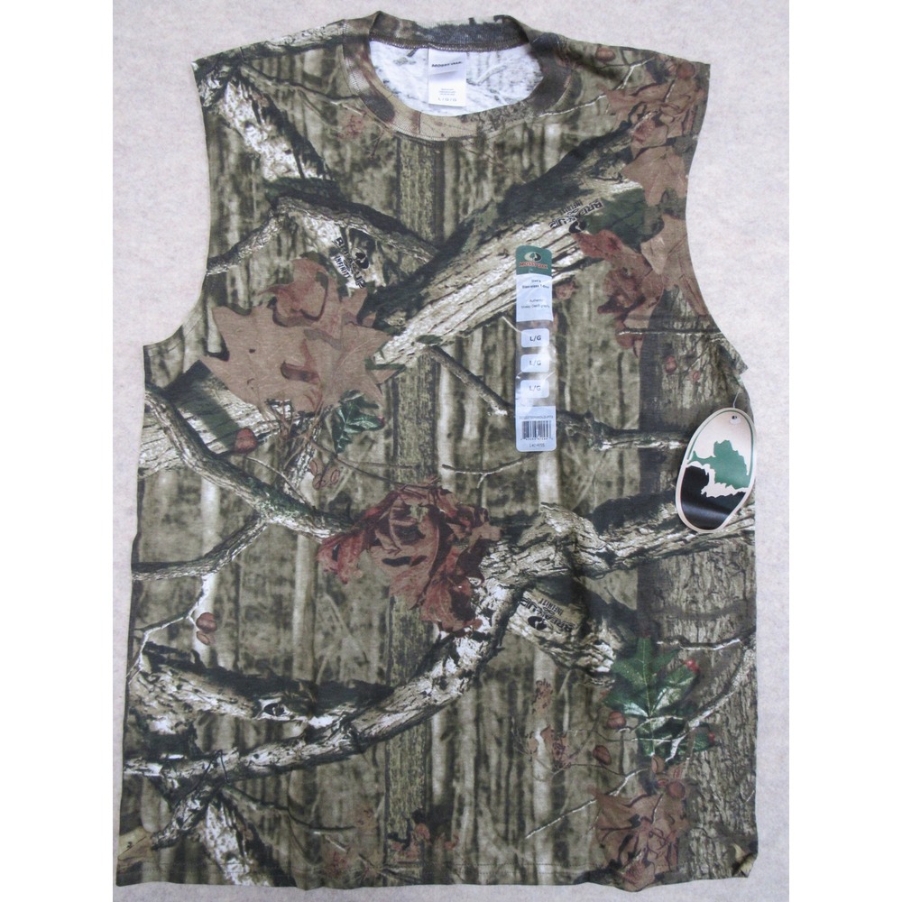 Mossy Oak Break-Up Infinity Camo Sleeveless T-Shirt Mens Large NWT Camo Tank Top